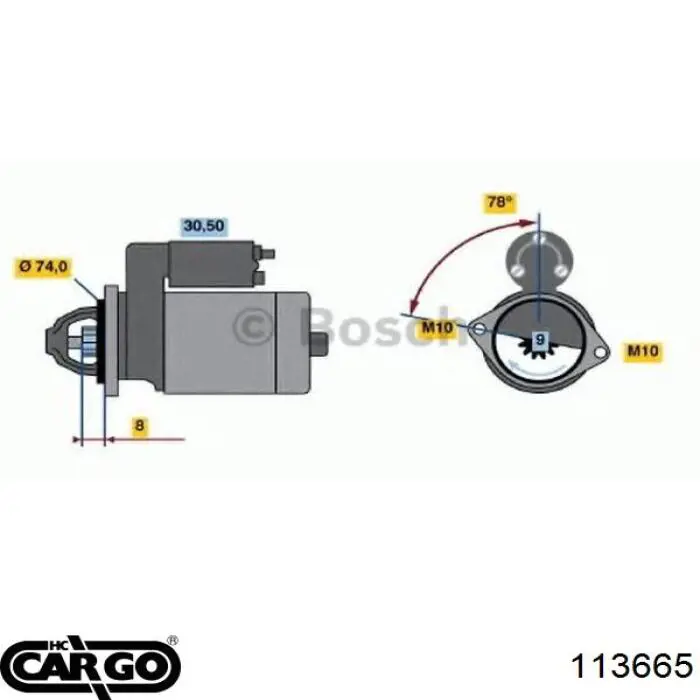 Стартер 113665 Cargo