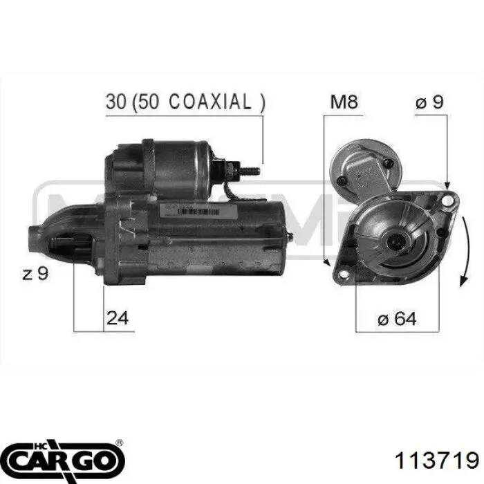 Motor de arranque 113719 Cargo