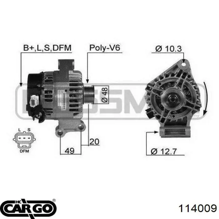 Alternador 114009 Cargo