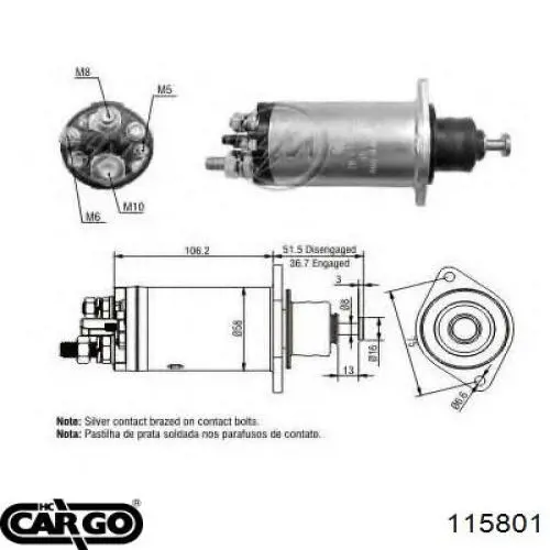 Стартер Cargo 115801 цена, от 292.55 USD