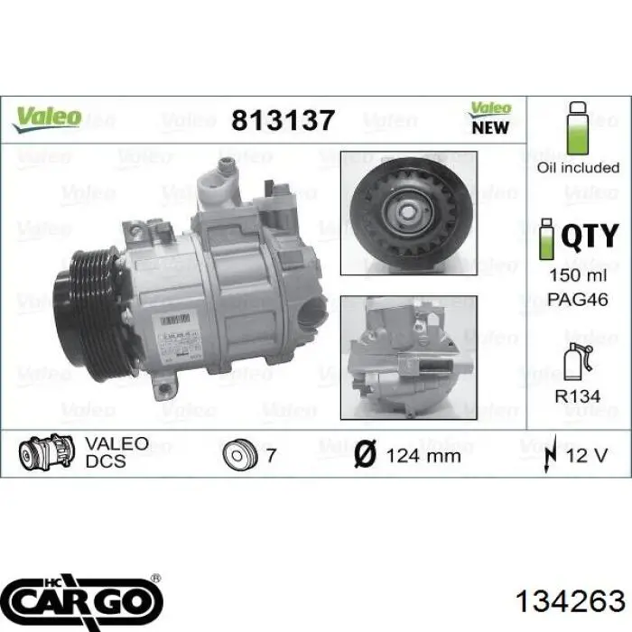 Ремкомплект стартера Cargo 134263 цена, от 0.19 USD