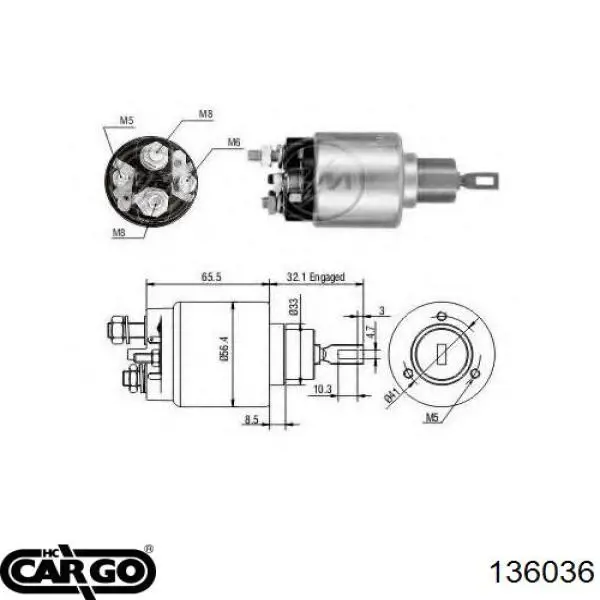 Interruptor magnético, estárter 136036 Cargo