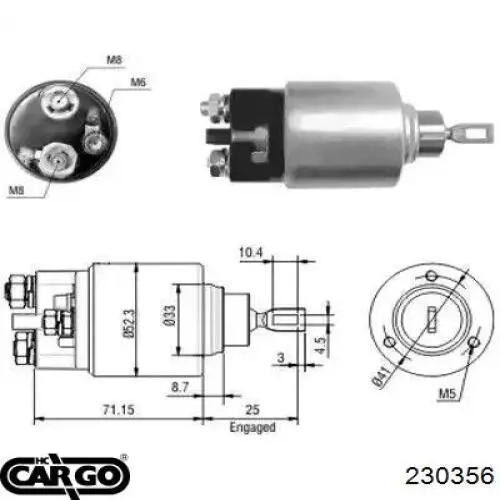 Interruptor magnético, estárter 230356 Cargo