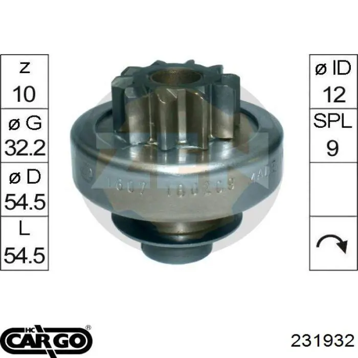 Бендикс стартера Stellox 0680152SX