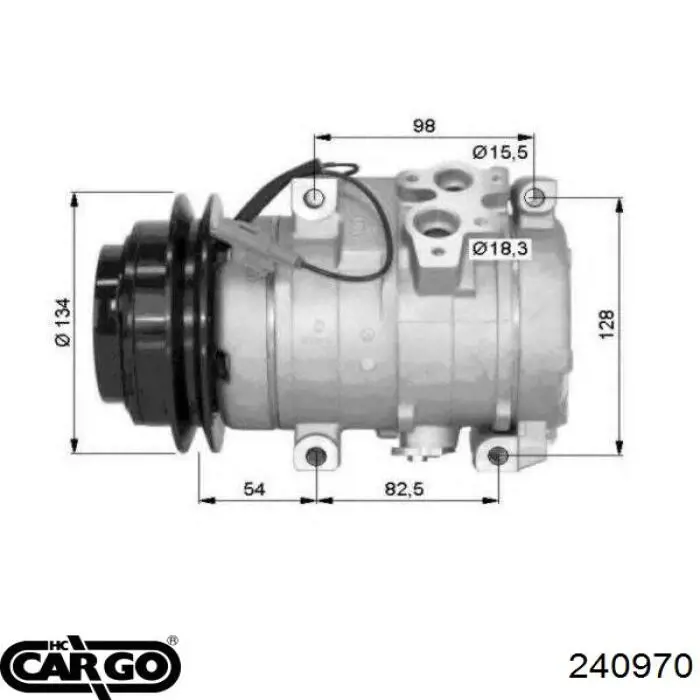 Компрессор кондиционера 240970 Cargo