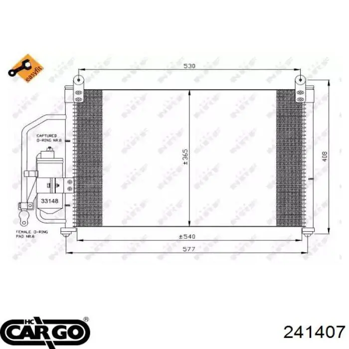 Компрессор кондиционера 241407 Cargo