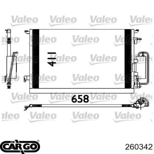 Радиатор кондиционера 260342 Cargo