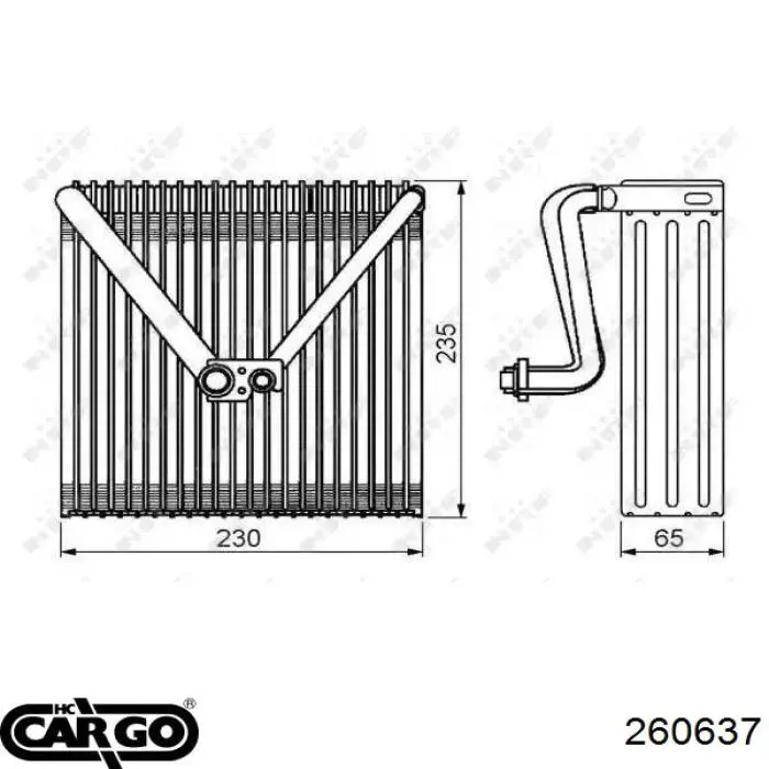 Испаритель кондиционера 260637 Cargo