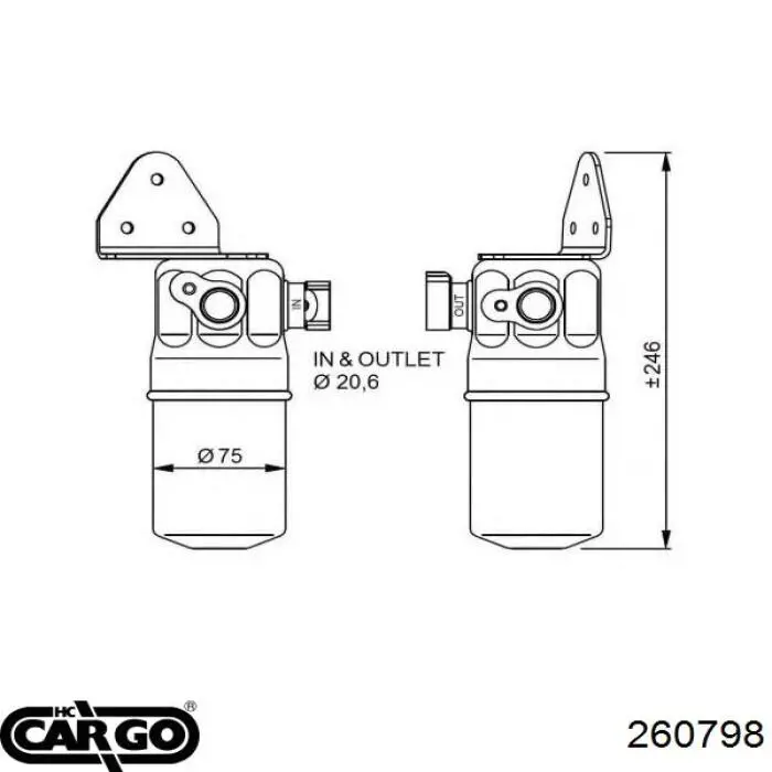 Осушитель кондиционера 260798 Cargo