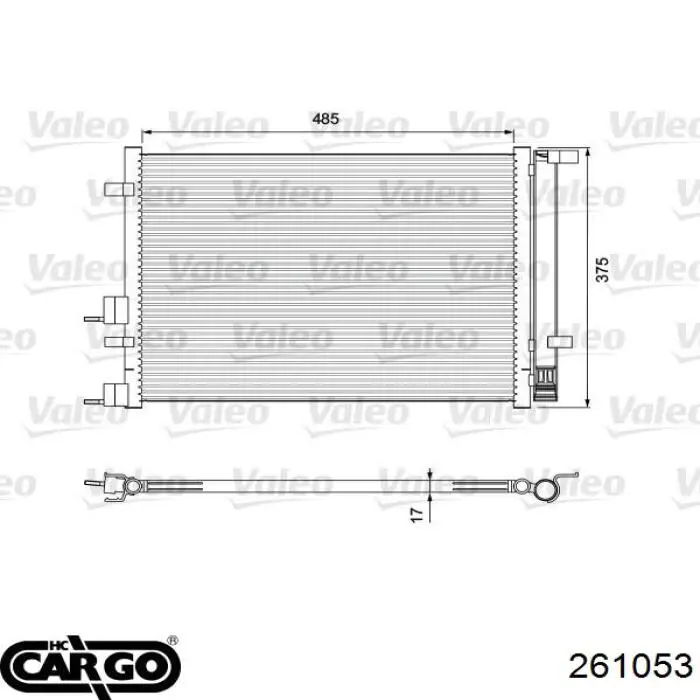 261053 Cargo radiador de aparelho de ar condicionado