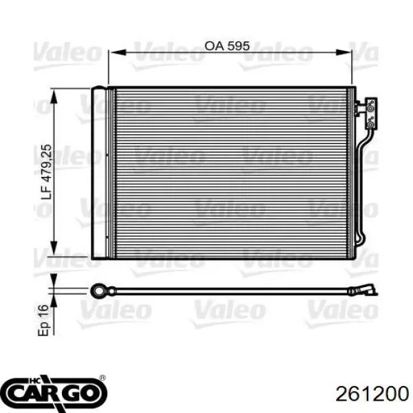 Радиатор кондиционера 261200 Cargo