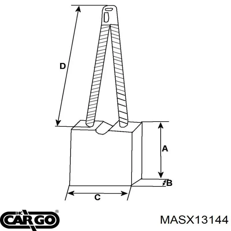 Щётка стартера Cargo MASX13144 цена, от 6.95 USD