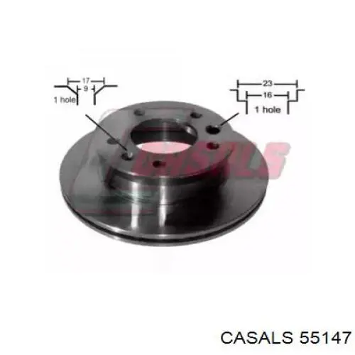 Передние тормозные диски 55147 Casals