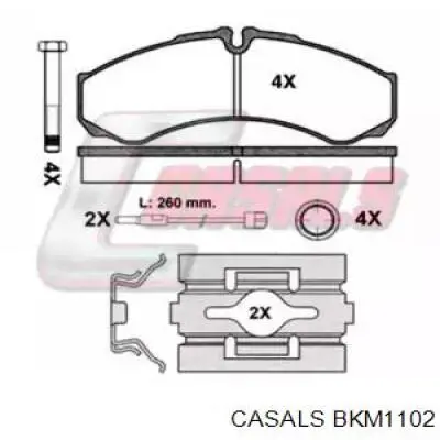 Задние тормозные колодки BKM1102 Casals