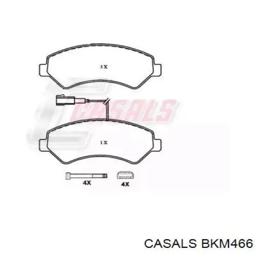 Передние тормозные колодки BKM466 Casals