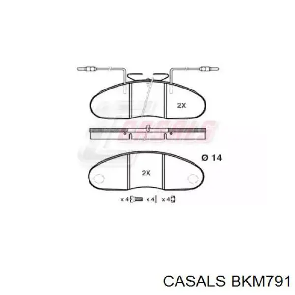 Передние тормозные колодки BKM791 Casals