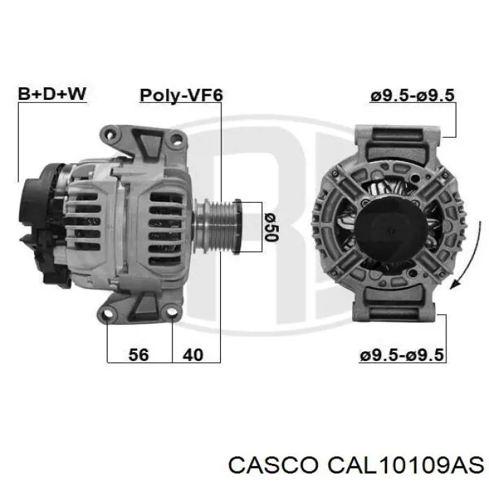 CAL10109AS Casco генератор