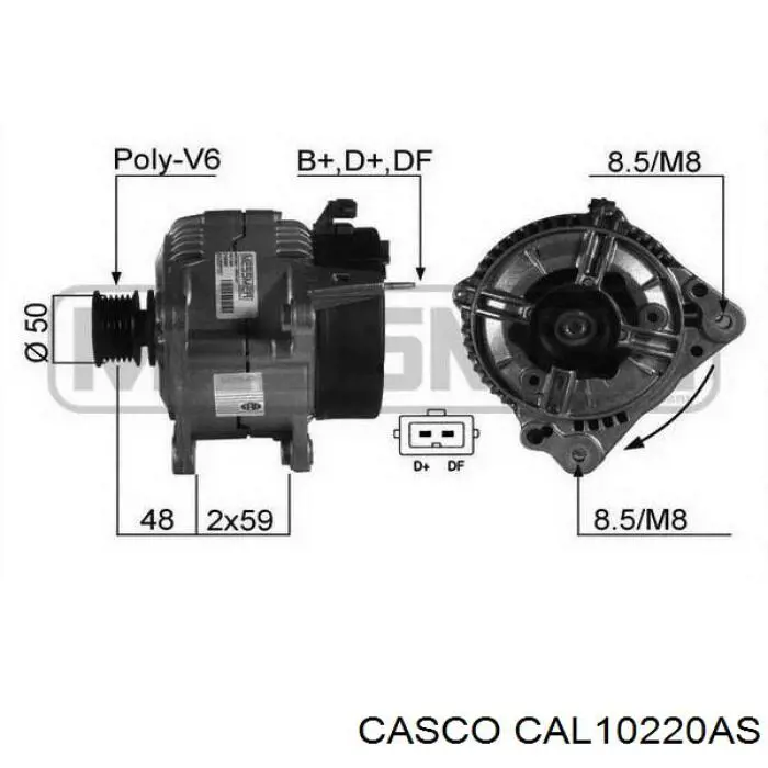 Автомобильный генератор Casco CAL10220AS цена, от 83.99 USD