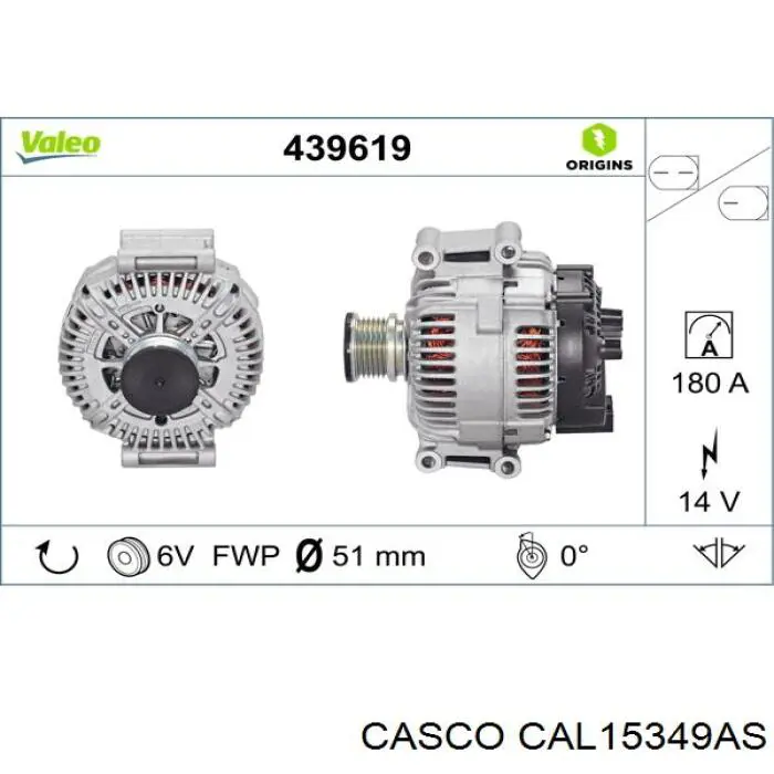 Генератор CAL15349AS Casco