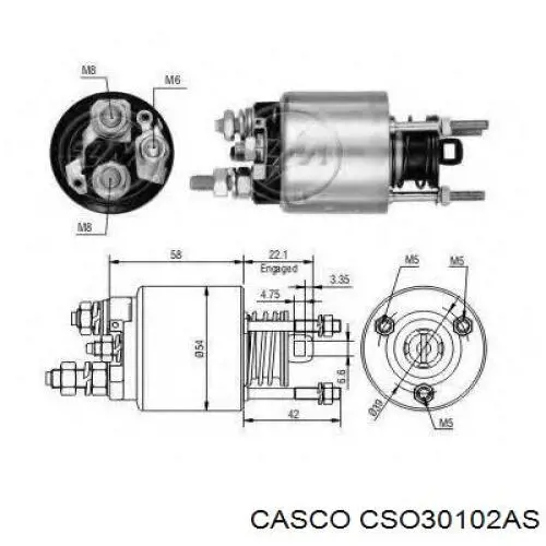 Бендикс стартера CSO30102AS Casco