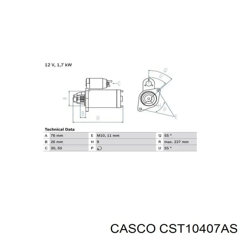 CST10407AS Casco стартер