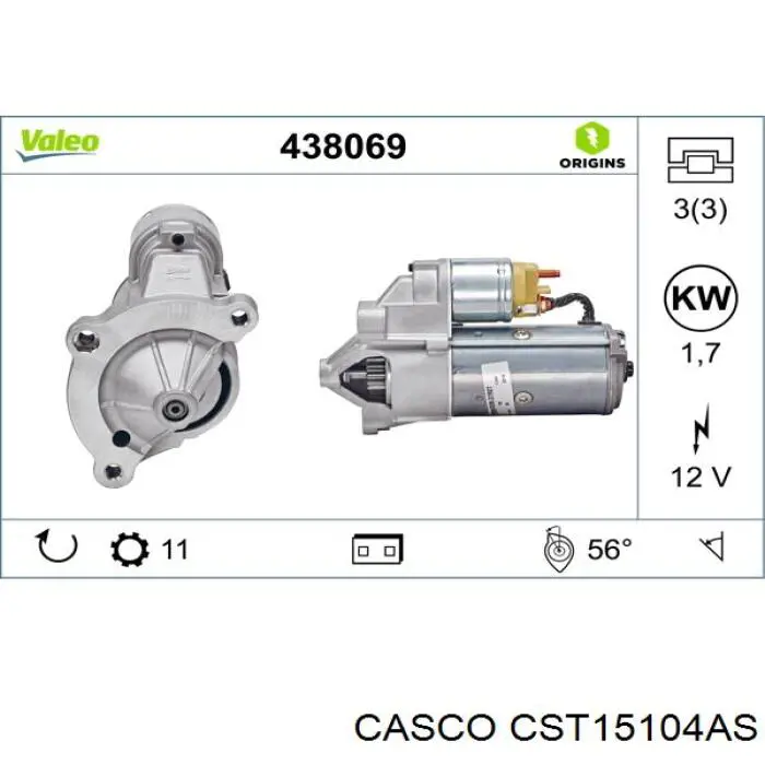 Стартер CST15104AS Casco