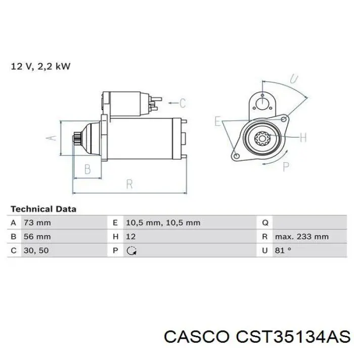 Стартер CST35134AS Casco