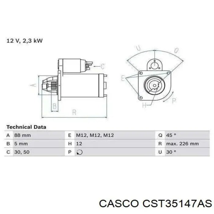 Стартер CST35147AS Casco