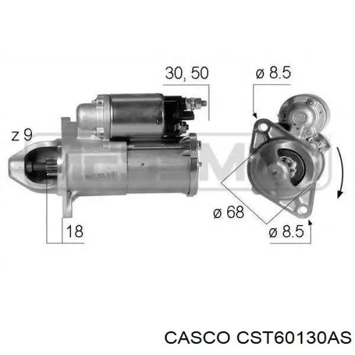 Стартер CST60130AS Casco