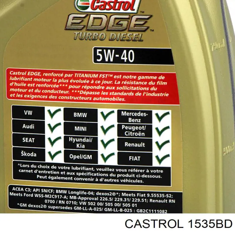 Масло автомобильное Castrol 1535BD цена, от 53.08 USD
