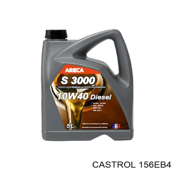 Моторное масло Castrol Magnatec A3/B4 R 10W-40 Полусинтетическое 4л (156EB4)