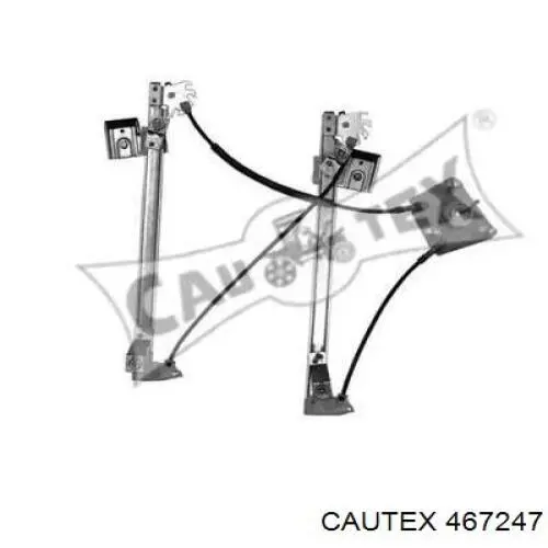 467247 Cautex mecanismo de acionamento de vidro da porta dianteira direita