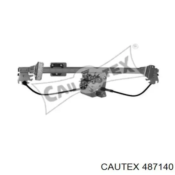487140 Cautex mecanismo de acionamento de vidro da porta traseira direita