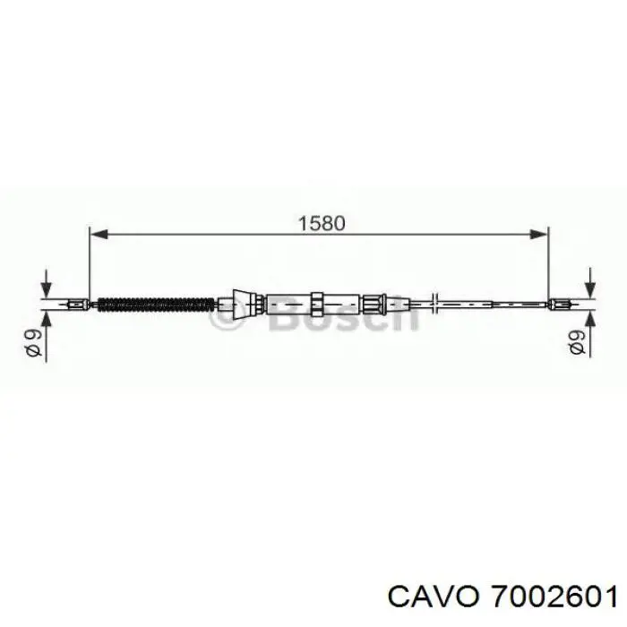 Задний трос ручника 7002601 Cavo