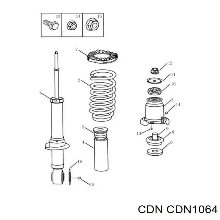CDN1064 CDN Амортизаторы задние