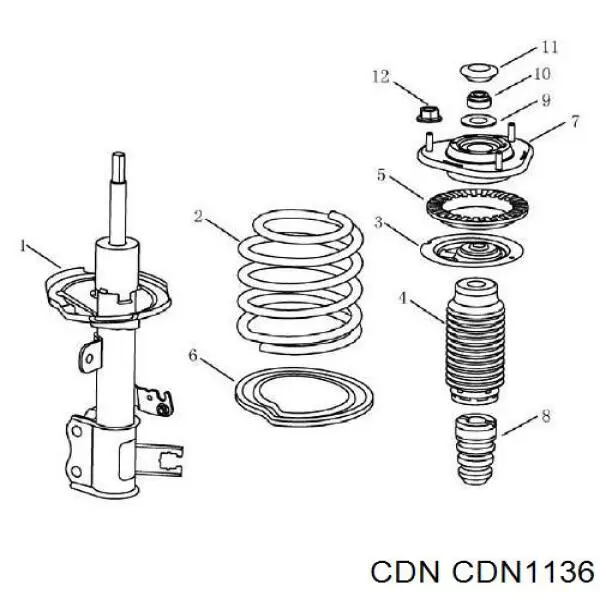 Опора переднего амортизатора CDN1136 CDN