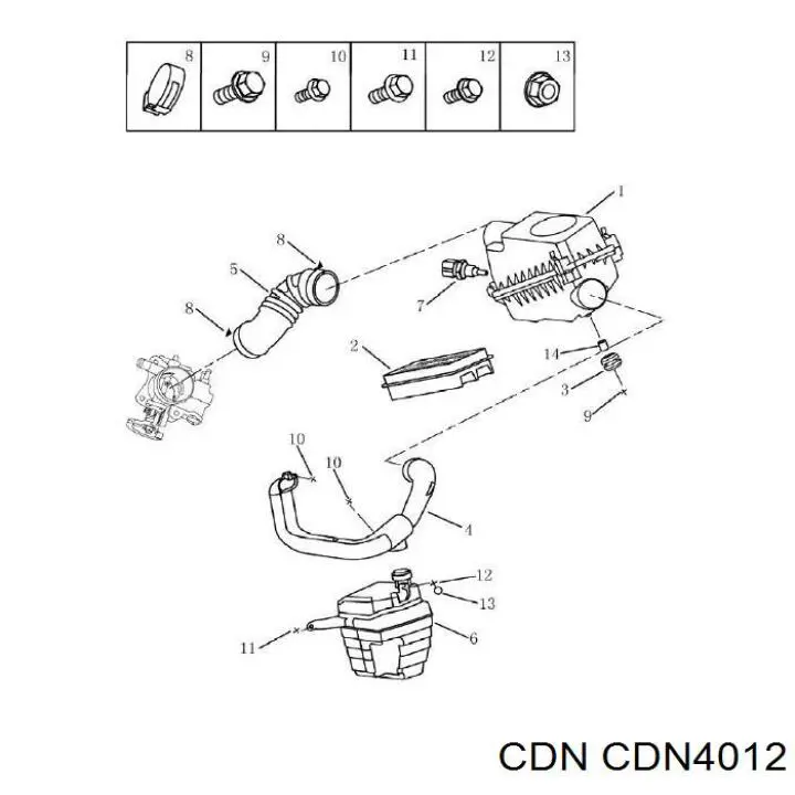 Купить CDN4012 CDN Автомобильный фильтр воздуха