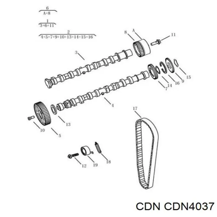 CDN4037 CDN Ремень двигателя