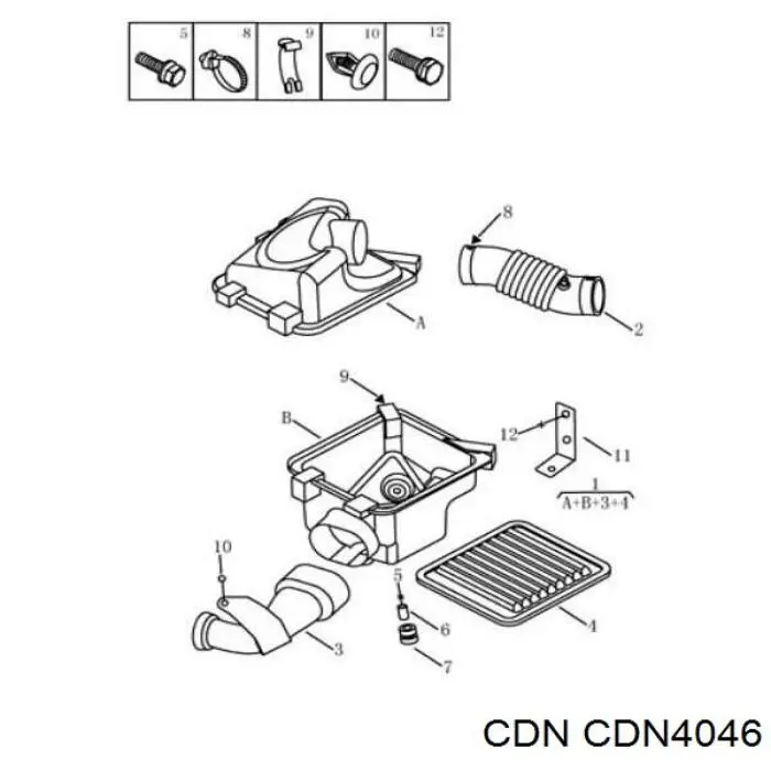 CDN4046 CDN Воздушный фильтр двигателя