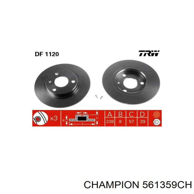 Передние тормозные диски C1181P Samko