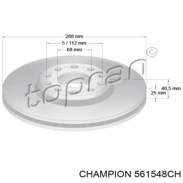 Compre 561548CH Champion Disco do freio dianteiro