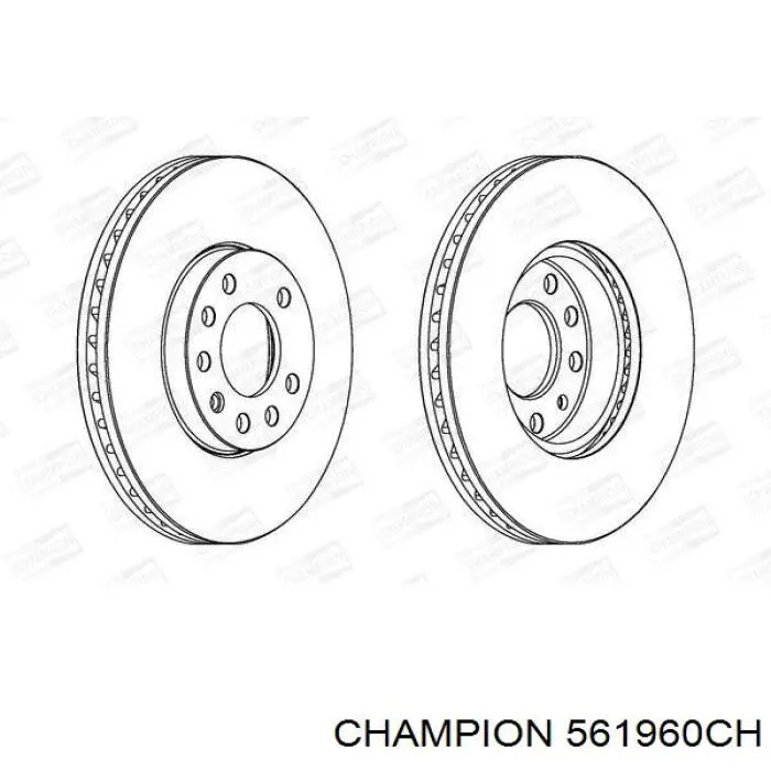 561960CH Champion диск тормозной передний