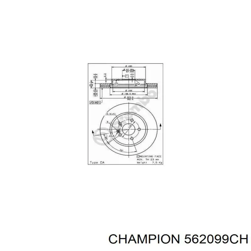ADU174339 Blue Print Диск тормозной передний