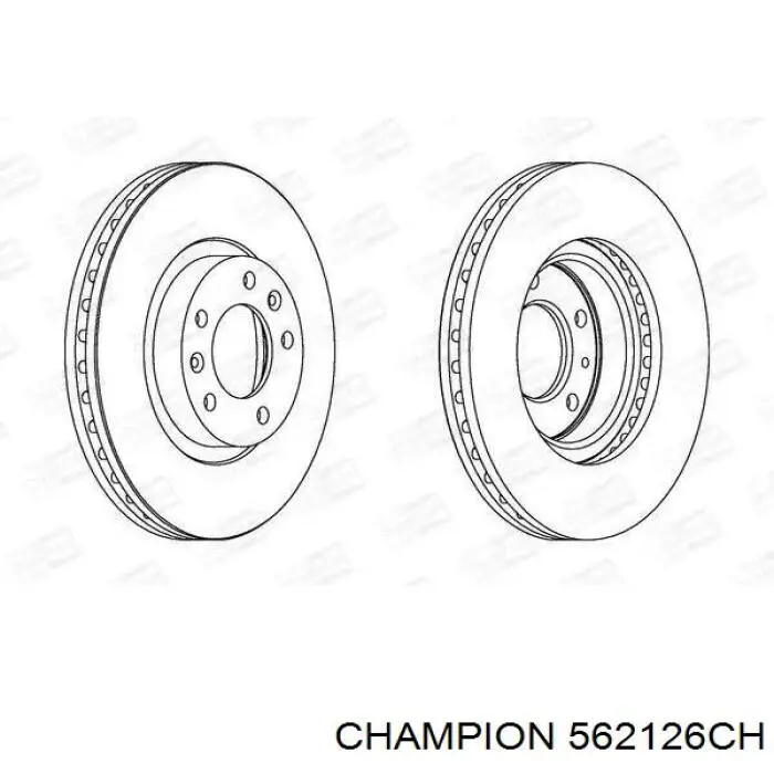 Передние тормозные диски 562126CH Champion