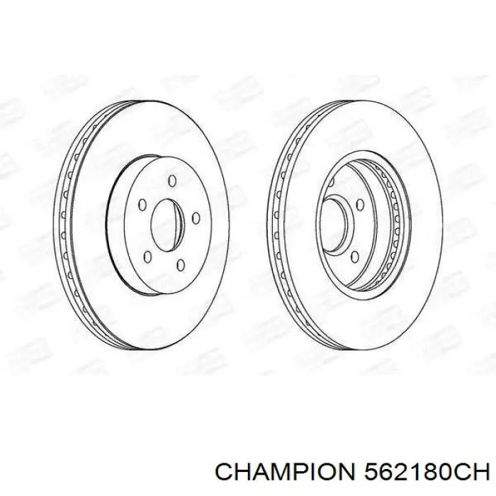 Диск тормозной передний CHAMPION 562180CH