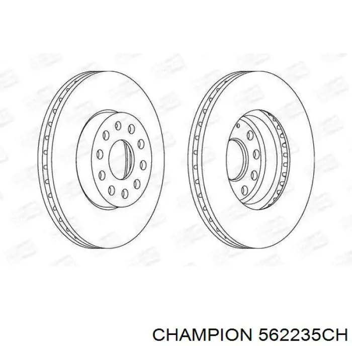 Диск тормозной передний CHAMPION 562235CH