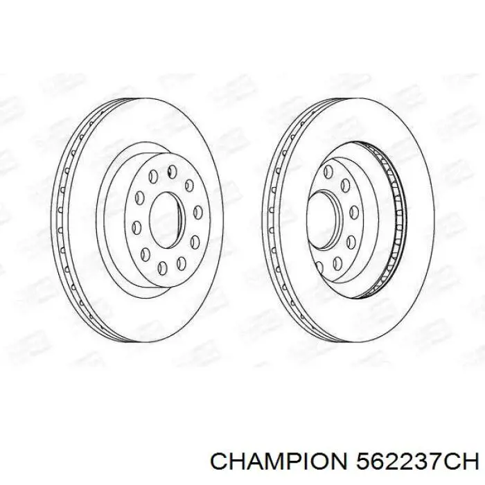 Диск тормозной передний CHAMPION 562237CH