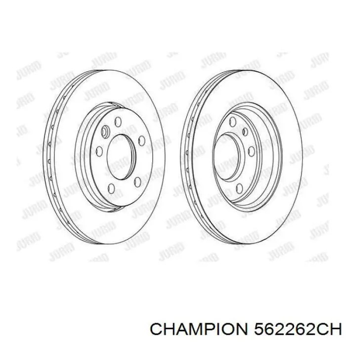Disco de freno trasero 562262CH Champion