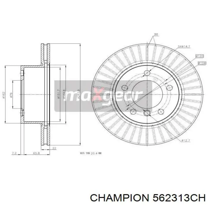 Купить 562313CH Champion Ротор тормозной