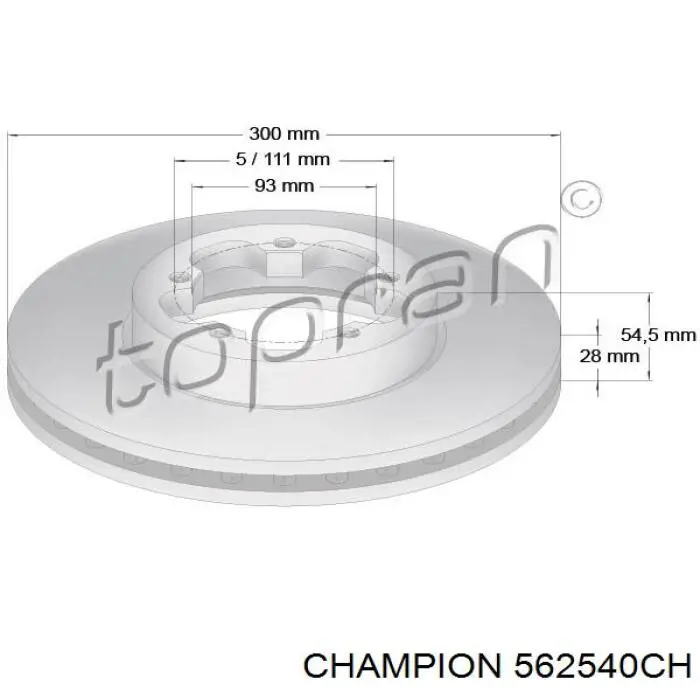Купить 562540CH Champion Ротор тормозной
